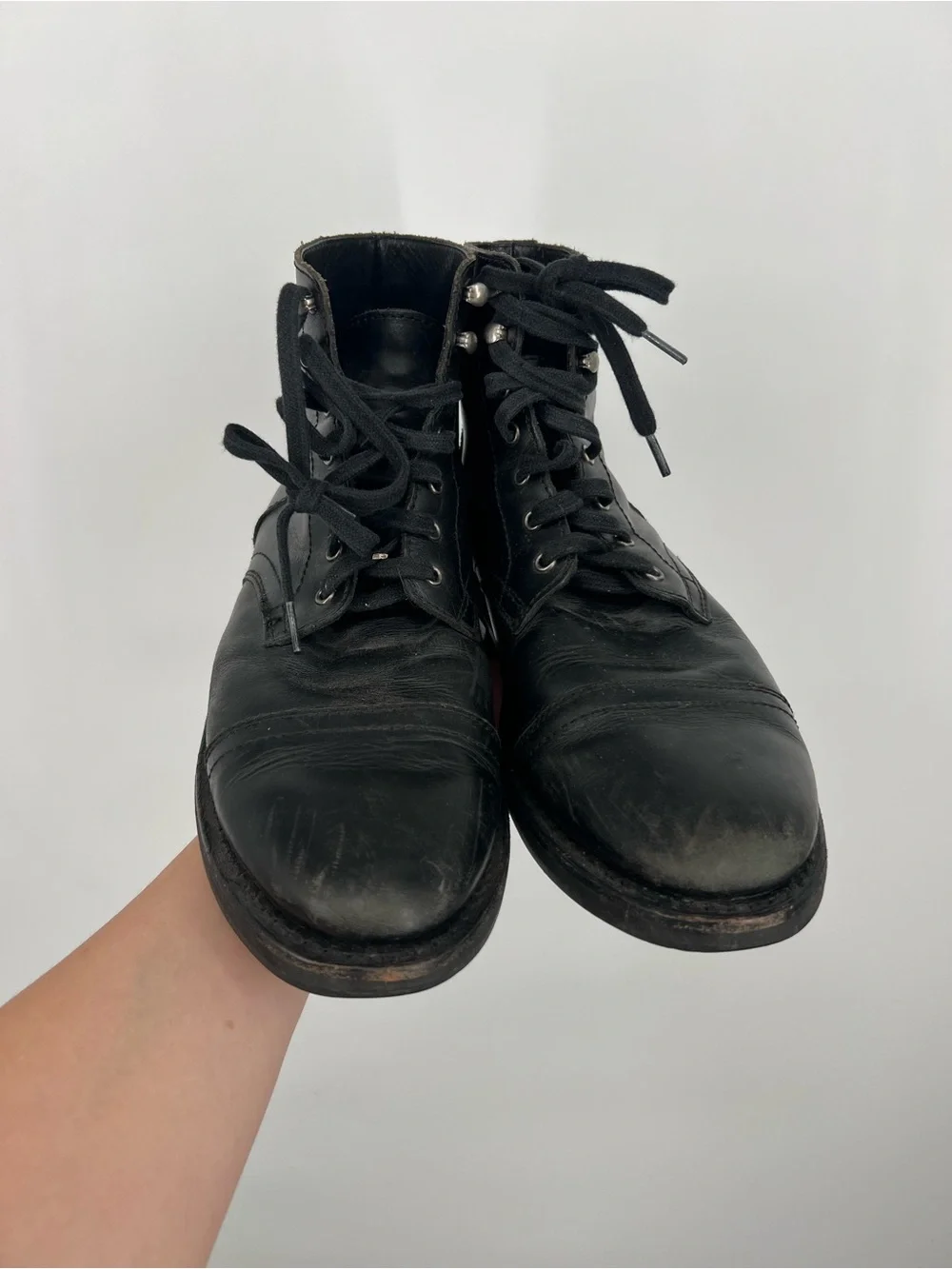Thursday Boot Co Men’s Black Leather The Captain Lace Up Chukka Boots 9.5